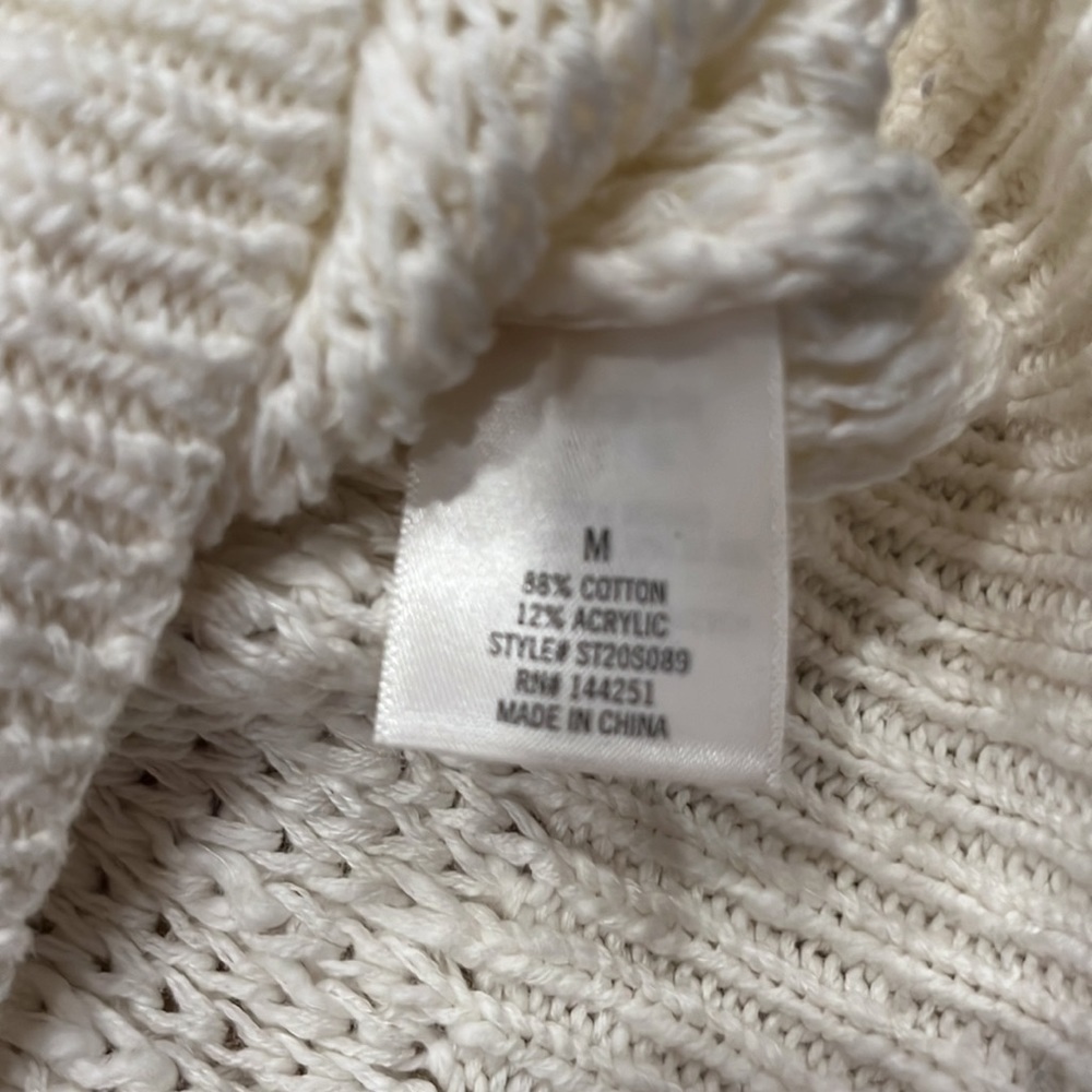 Harper heritage cream knit sweater size medium. - Picture 3 of 7